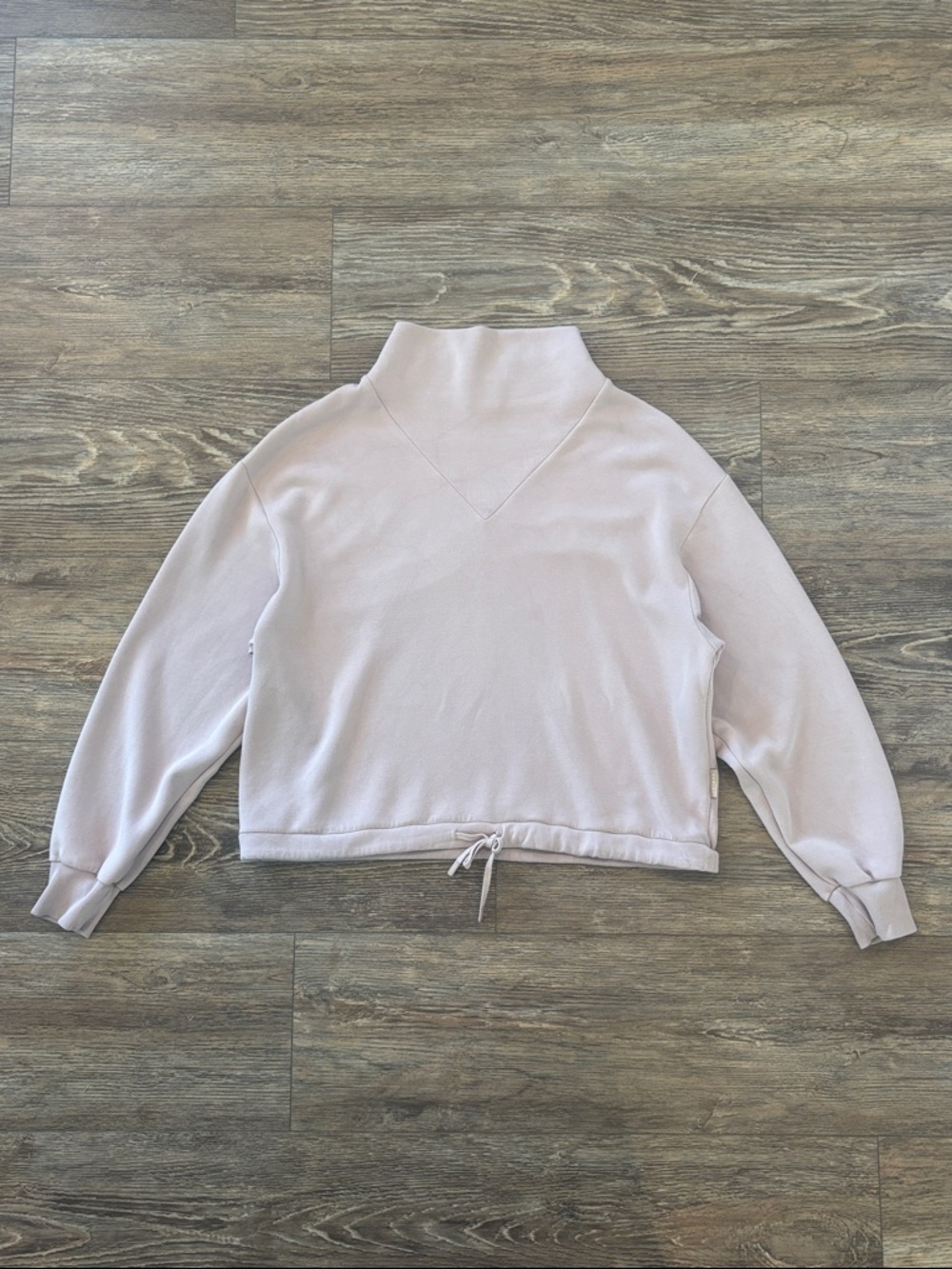 Varley Betsy Sweat DoubleSoft Mock Neck Sweatshirt with Drawstring Hem Size XL